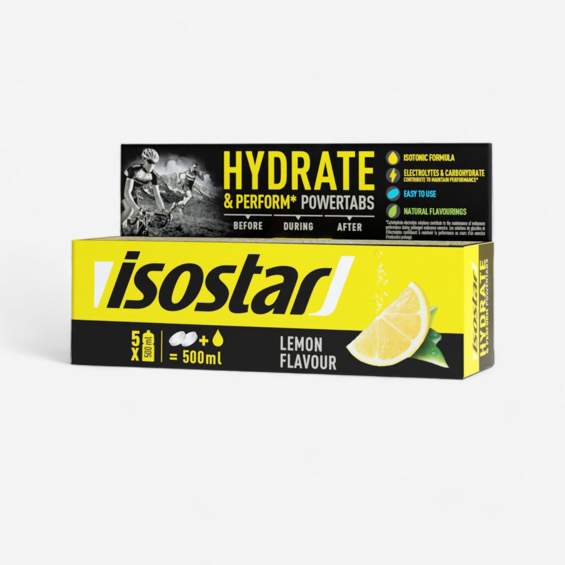Boisson isotonique tablettes powertabs citron 10x12g - Equipement Multisports - Soin, hydratation et nutrition du sportif - ISOSTAR-Decathlon PRO -