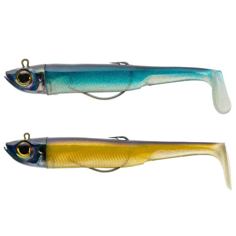 Texas anchovy shad soft lures for Sea fishing COMBO ANCHO 120 30g Ayu/Blue