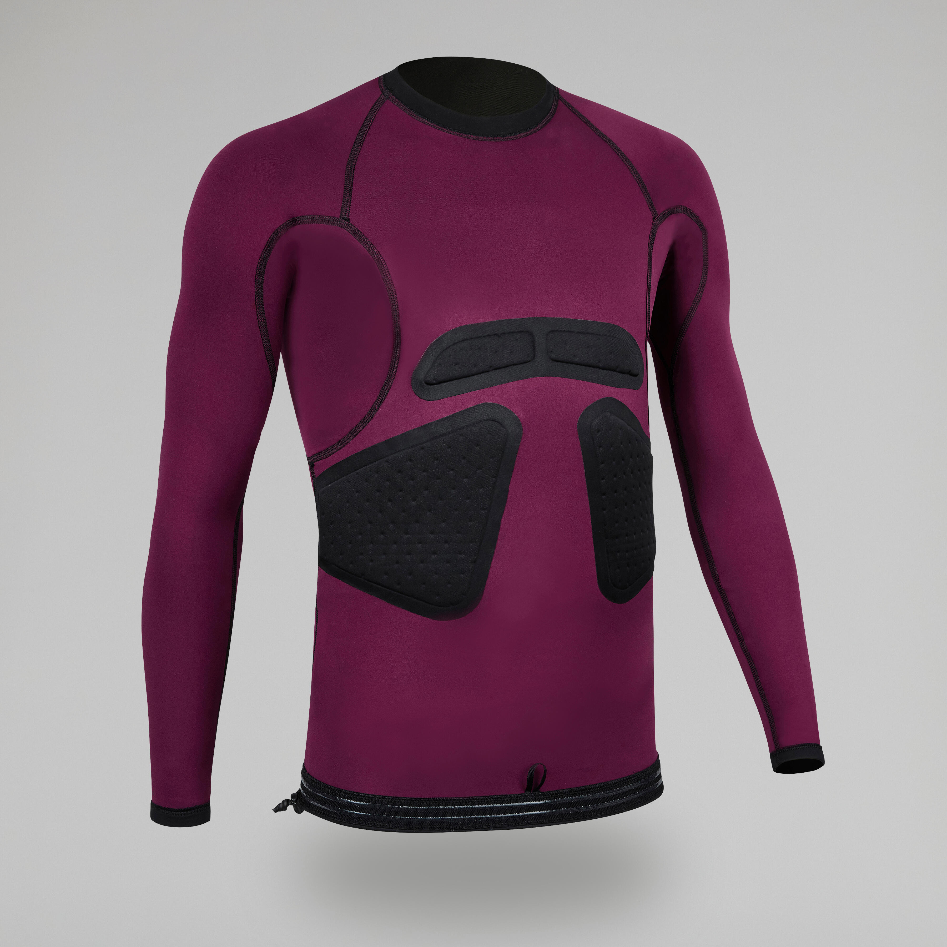 DECATHLON Pánske tričko anti UV na surfovanie čierno-bordové L · záber 3