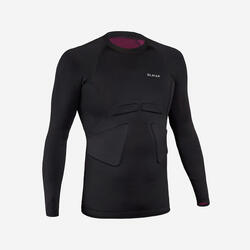 Uv-werende rashguard voor surfen heren peddelcomfort zwart bordeaux