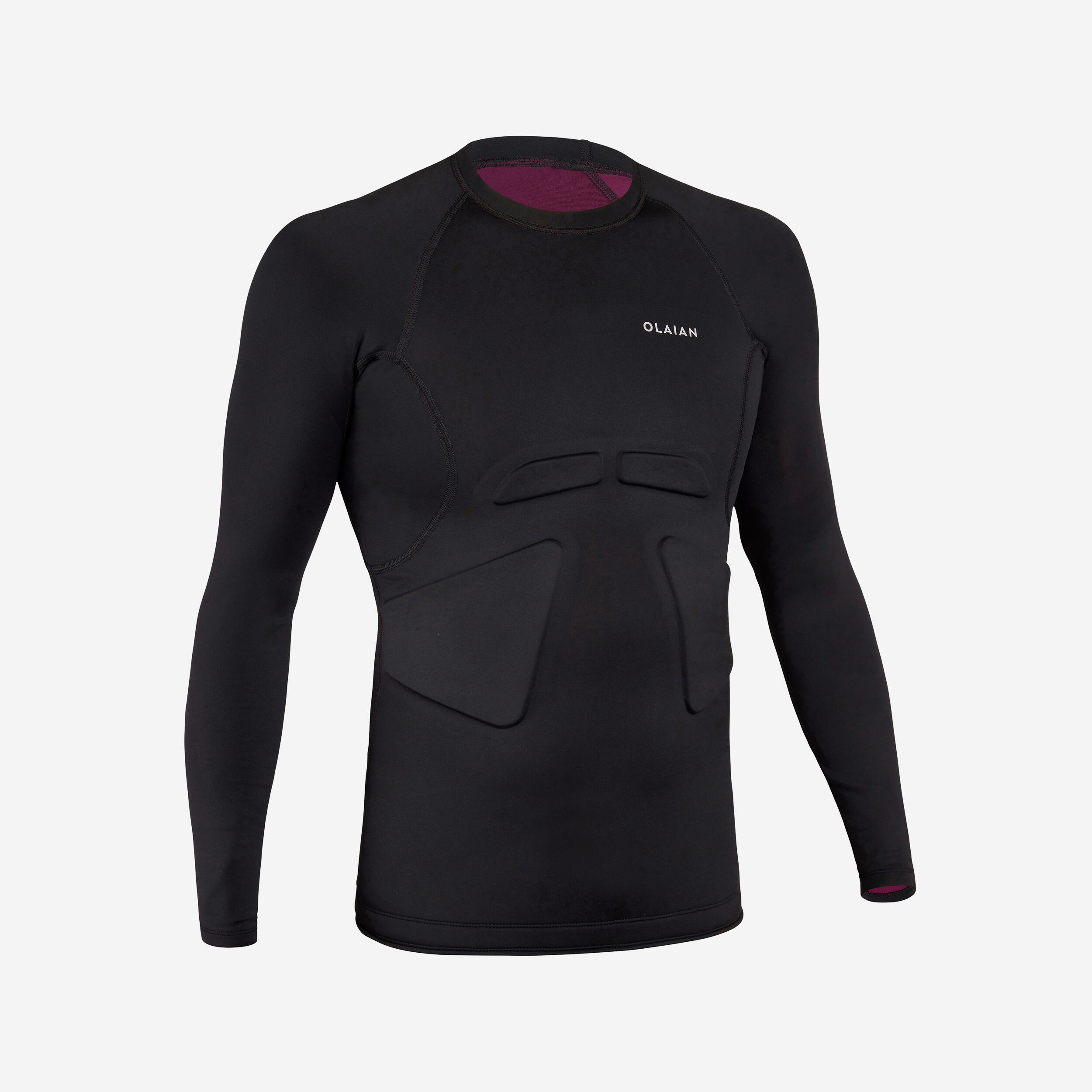 Men's UV comfort rowing top Black Wine