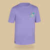 Kid's short-sleeved water T-shirt hibiscus purple