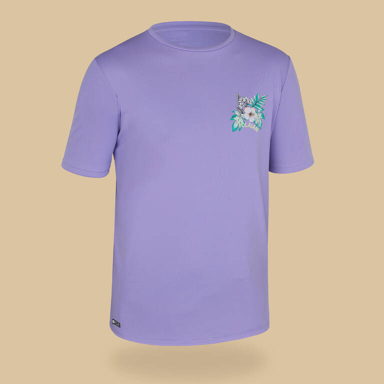 Baju Renang Pantai Anak Anti UV - Ungu Hibiscus