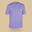 Uv-shirt kind (7-15 j.) korte mouwen Hibiscus paars