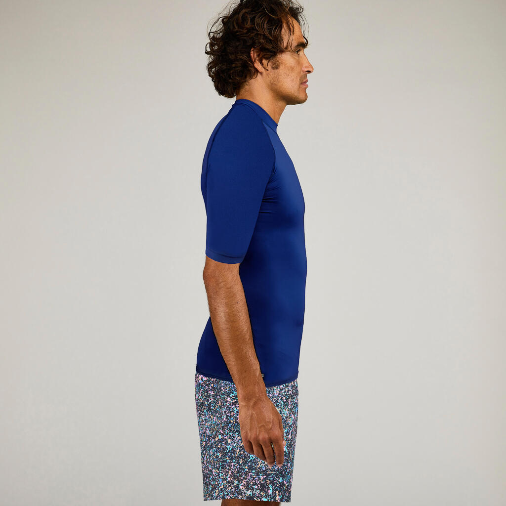 Majica kratkih rukava za surfanje 100 s UV zaštitom muška kaki