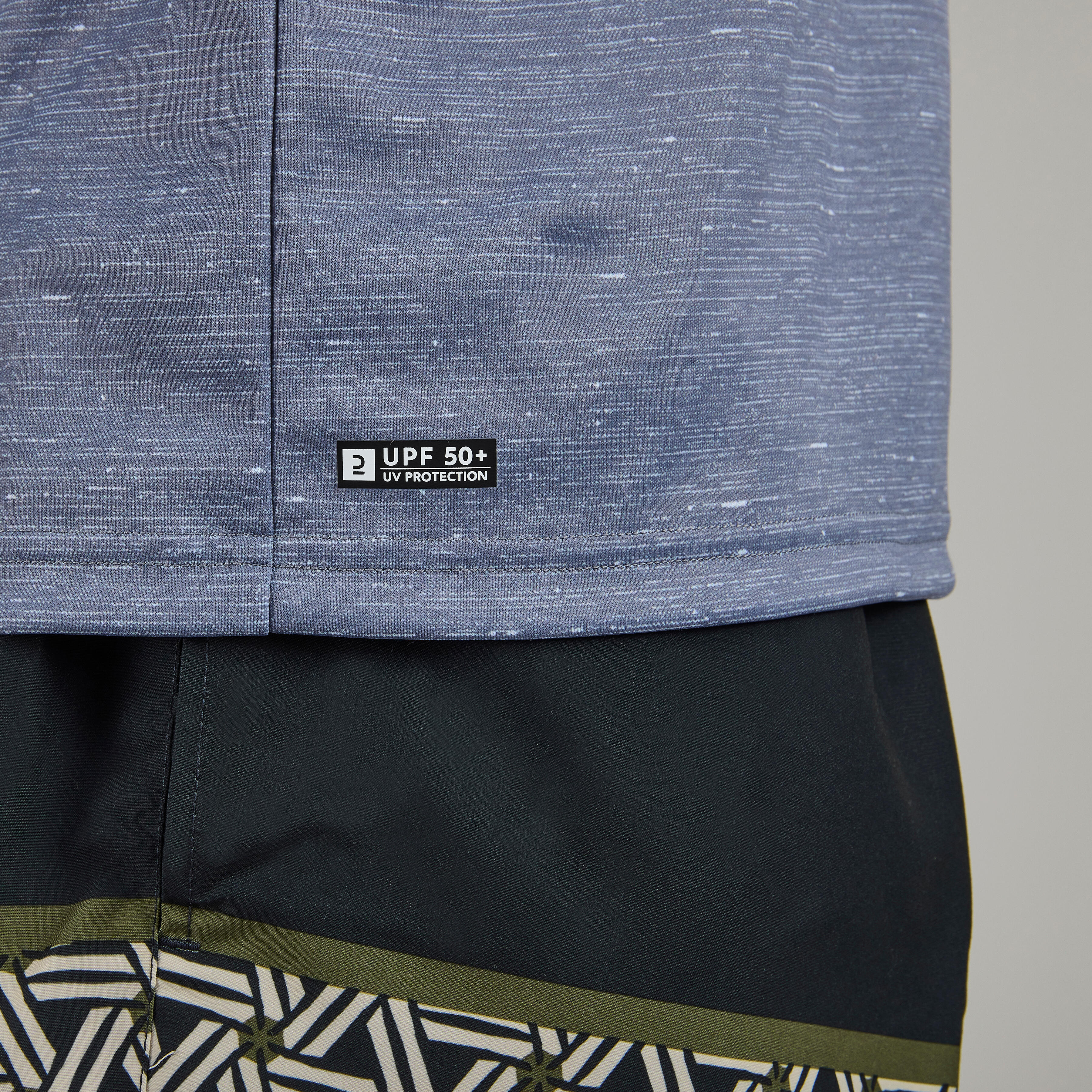 Men surfing short-sleeved UV Water T-Shirt top GREY