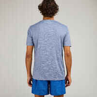 Men's Surfing Short-Sleeved Anti-UV T-Shirt - Grey print