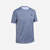 Vīriešu UV aizsardzības sērfošanas T krekls, pelēks, ar apdruku