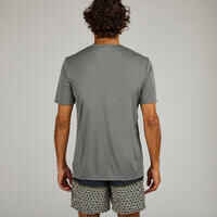 Men's short-sleeved UV-protection T-shirt - Print khaki