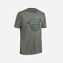 Men's surfing short-sleeved anti-UV WATER T-SHIRT top KHAKI