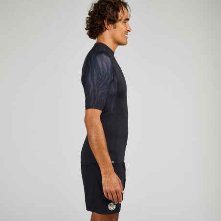 Men’s short-sleeved UV-protection surfing T-Shirt - 500 Black Beast