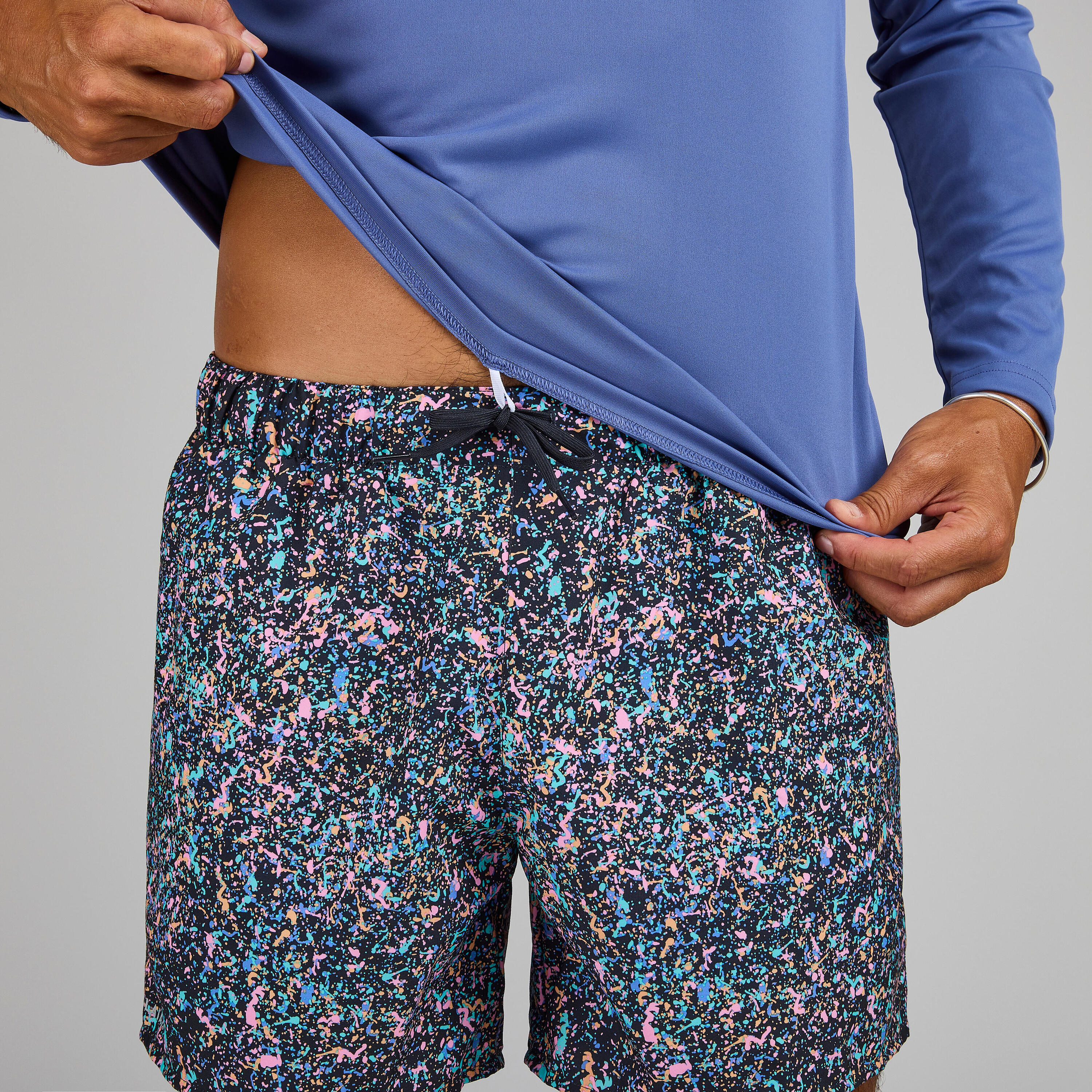 Licra solar de Surf Homem Eco Manga comprida Azul 4/4