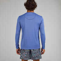 Men's surfing WATER T-SHIRT long sleeve UV-protection top - Blue