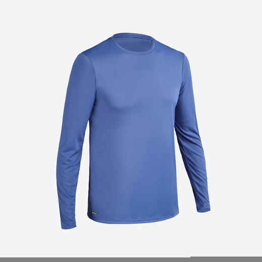 Pánske tričko na surfovanie s ochranou proti UV Eco dlhý rukáv modré