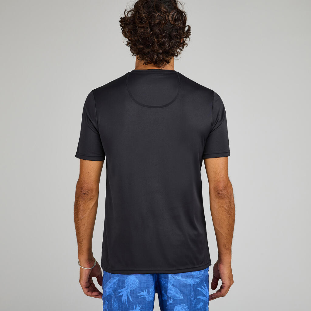 WATER TEE SHIRT top anti UV surf Manches Courtes Homme  Noir