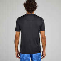 Men's surfing short-sleeved eco anti-UV WATER T-SHIRT black