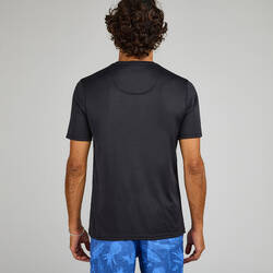 Men's surfing short-sleeved anti-UV WATER T-SHIRT black