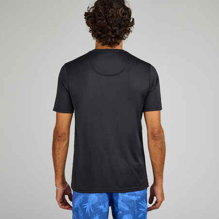 חולצת גלישה eco קצרה לגברים עם הגנה מקרינת UV שחור