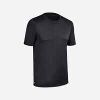 חולצת גלישה eco קצרה לגברים עם הגנה מקרינת UV שחור