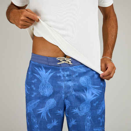 חולצת גלישה eco קצרה לגברים עם הגנה מקרינת UV לבן