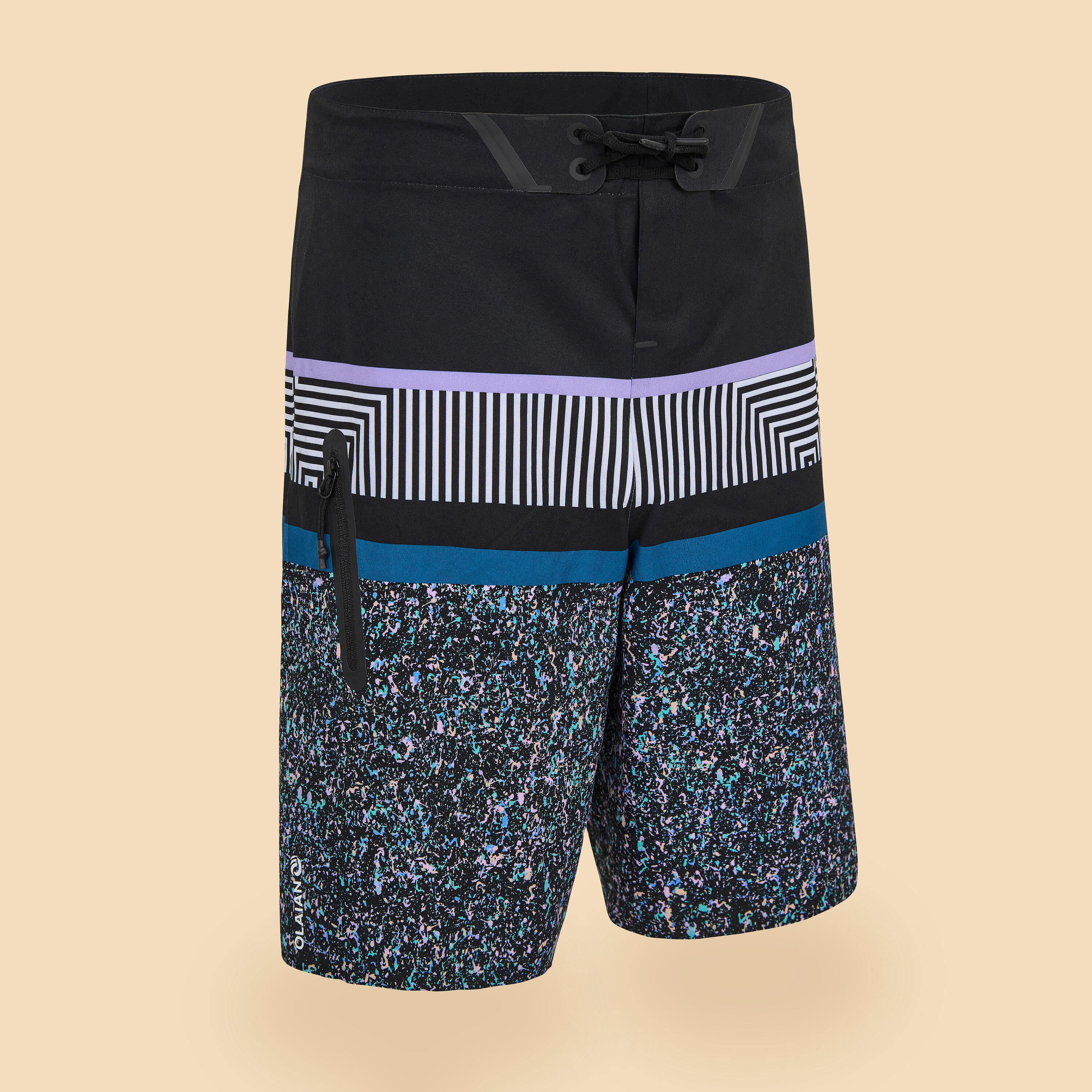 BOARDSHORT SWIMMING SHORTS 900 BLACK 1/7