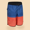 Boardshort voor surfen jongens 500 blauw rood