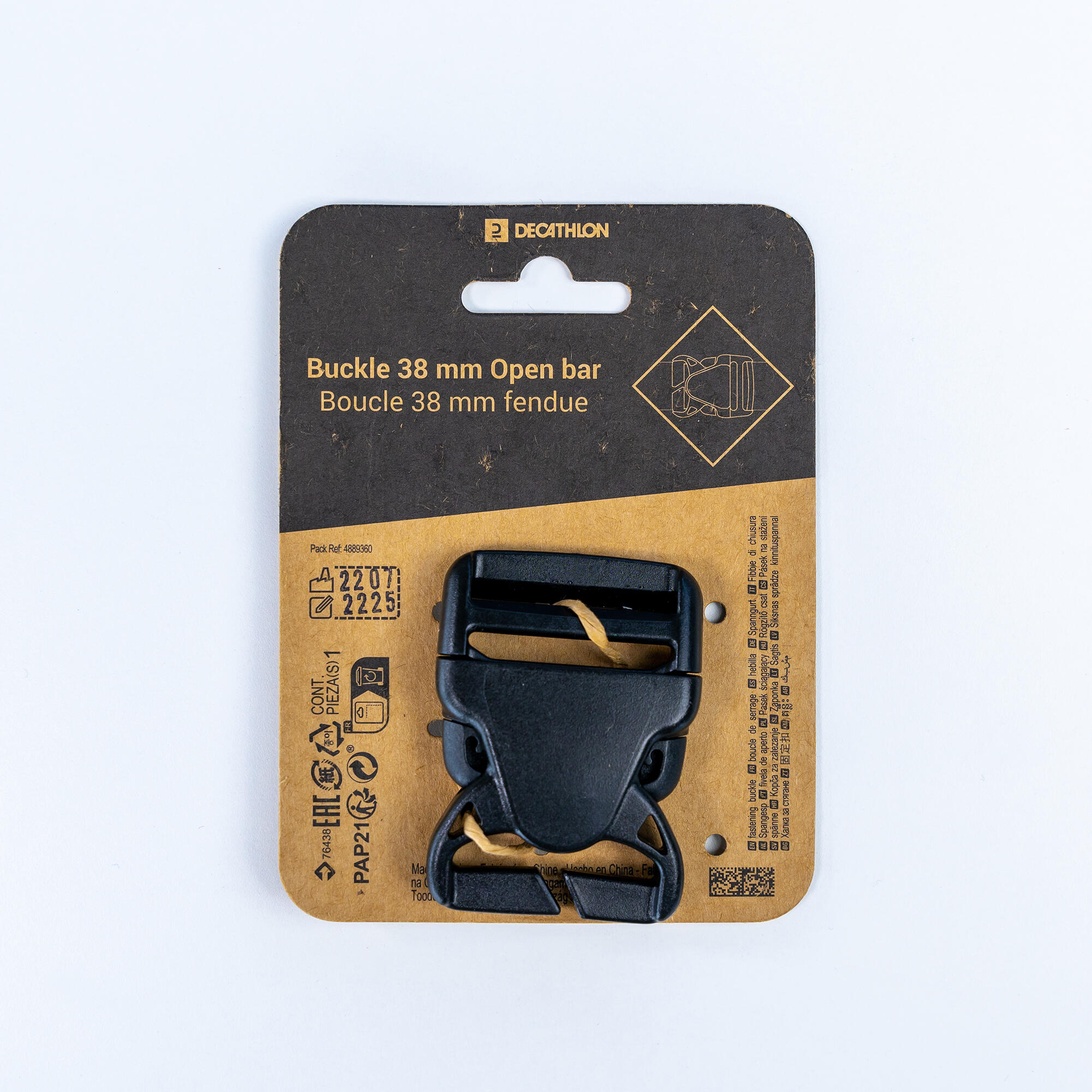TRIBORD Split buckle fastening for backpacks or travel bags - 38 mm