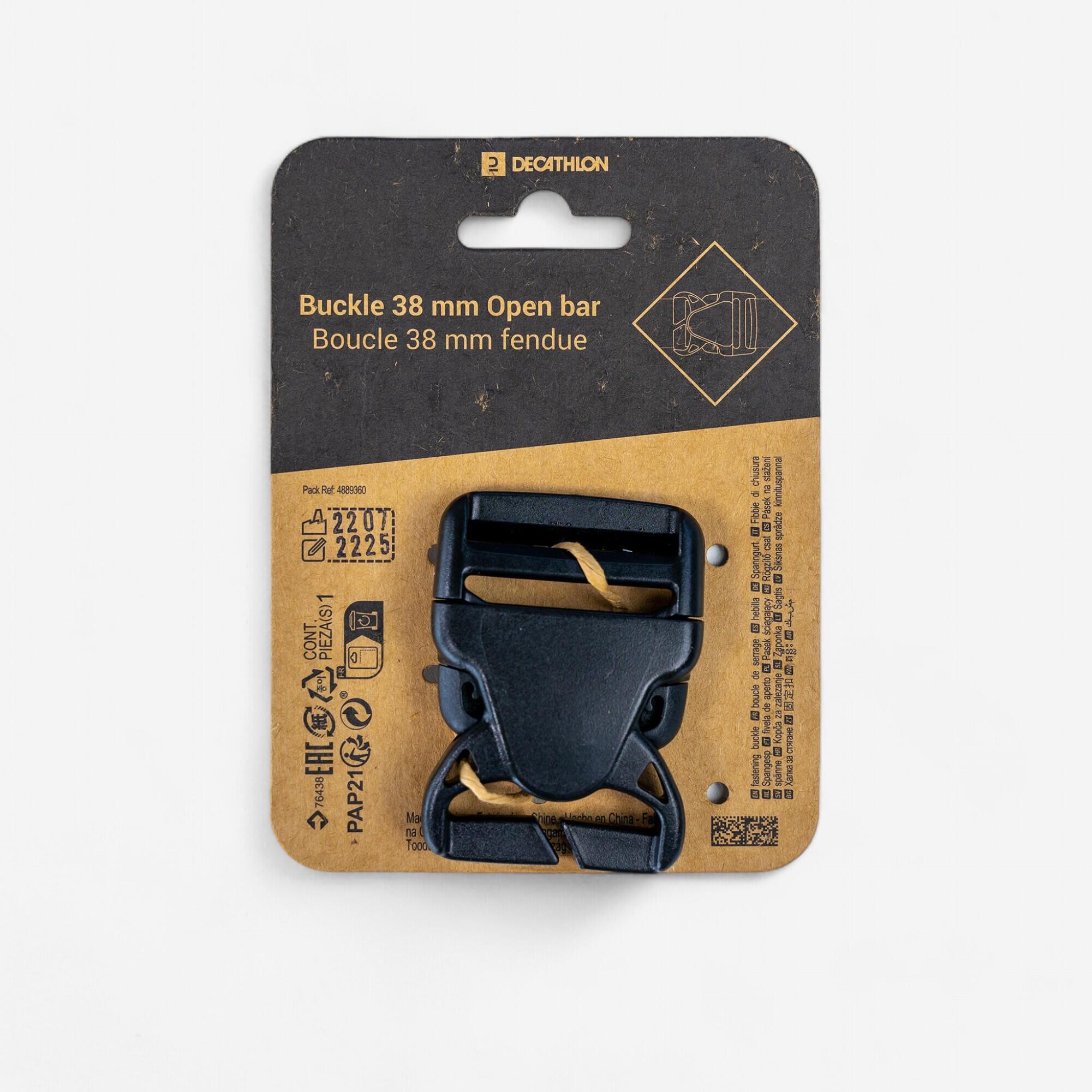 Split buckle fastening for backpacks or travel bags 38 mm