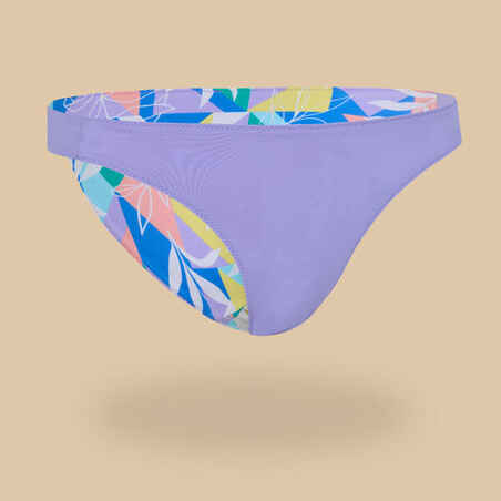 Mergaičių dvipusės maudymosi kostiumėlio kelnaitės „500“, purpurinės