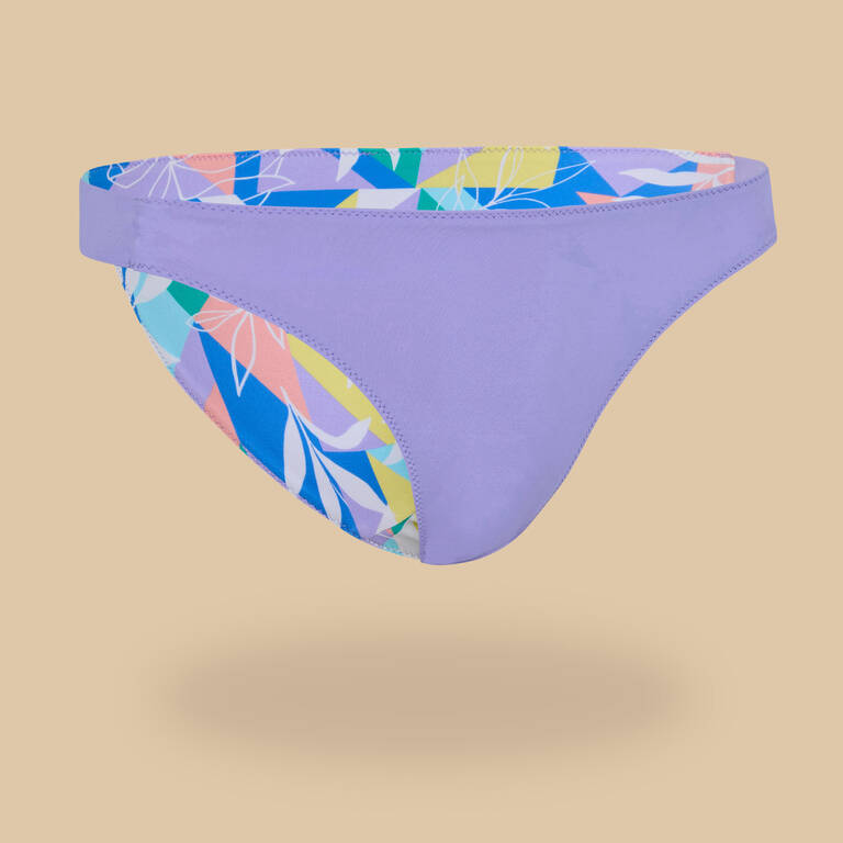 GIRL’S REVERSIBLE SWIMSUIT BOTTOMS 500 PURPLE