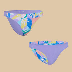 Braguita Bikini 500 Niña Violeta Reversible