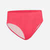 GIRL'S HIGH-WAISTED BAO SWIMSUIT BOTTOMS 500 STRAWBERRY