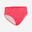 Bikini-Hose Mädchen hoch tailliert 500 BAO himbeer
