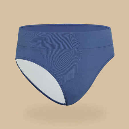Panty de bikini tiro alto de surf para niña Olaian Bao 500 azul