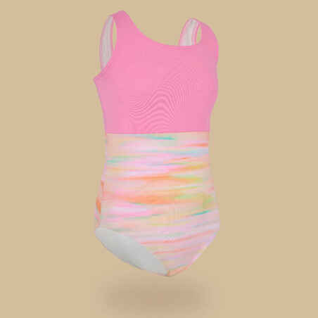 Vestido de baño de playa para niña Olaian 500 rosa