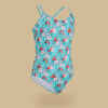 Dievčenské plavky Hiloe 100 Coco jednodielne modrozelené