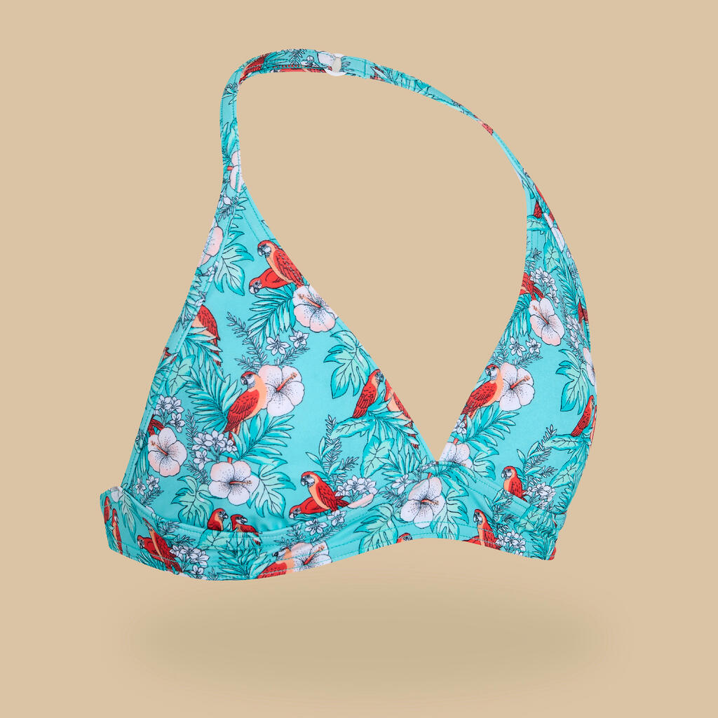 Haut de maillot de bain foulard Fille - 100 Tami corail