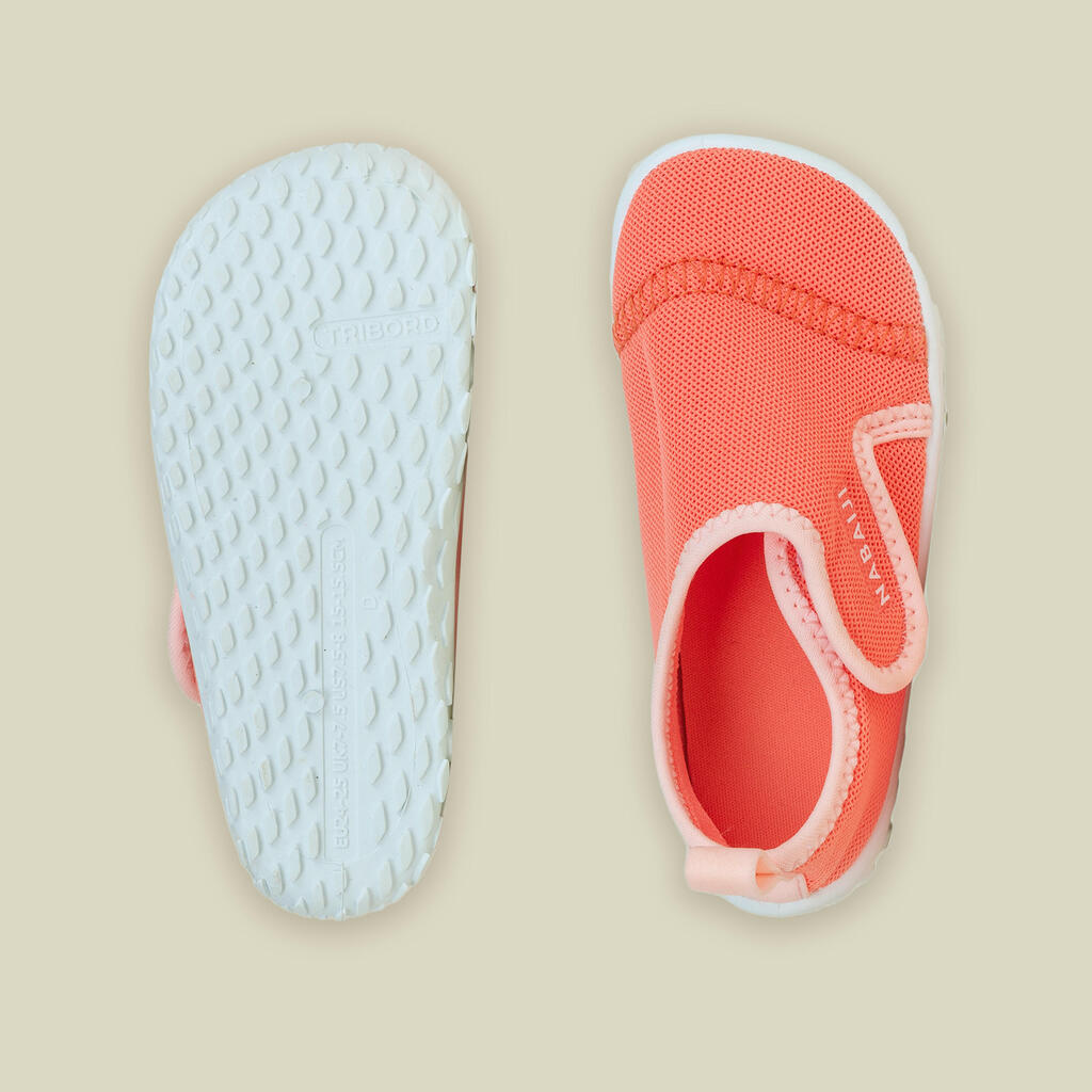 Zapatos de playa para bebés Nabaiji Aquashoes 100 coral
