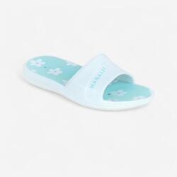 Badslippers kinderen 500 print Flower wit