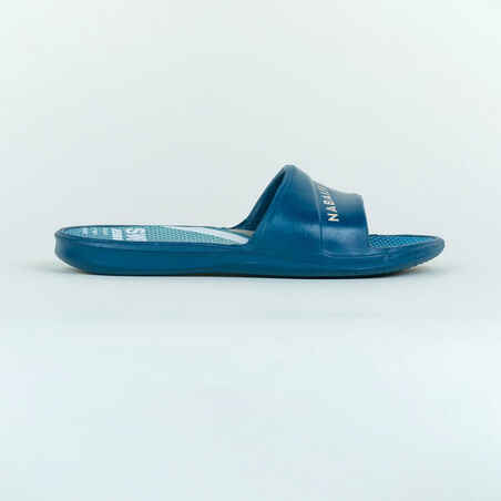 Kids pool sandals SLAP 500 swim blue PRINT