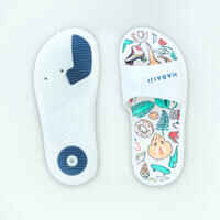 Kids pool sandals SLAP 500 Dino white PRINT