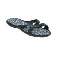 Crno-bele ženske papuče za bazen 500 LEA