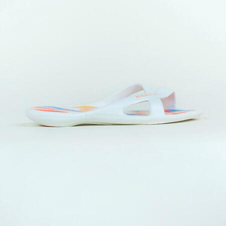 Sandales De Piscine Femme - Slap 500 - Lea Blanc Beige