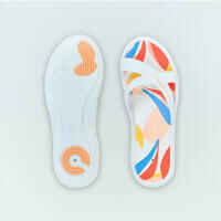 Women's pool sandals Slap 500 Lea white beige