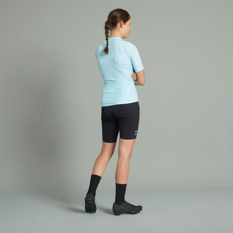Damen Träger kurze MTB Hose – Rockrider Race schwarz 