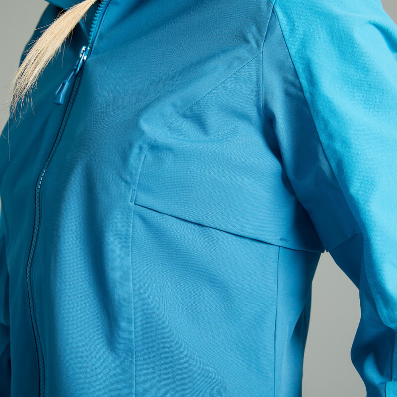 Women's Mountain Biking Rain Jacket EXPL 700 Blue Decathlon