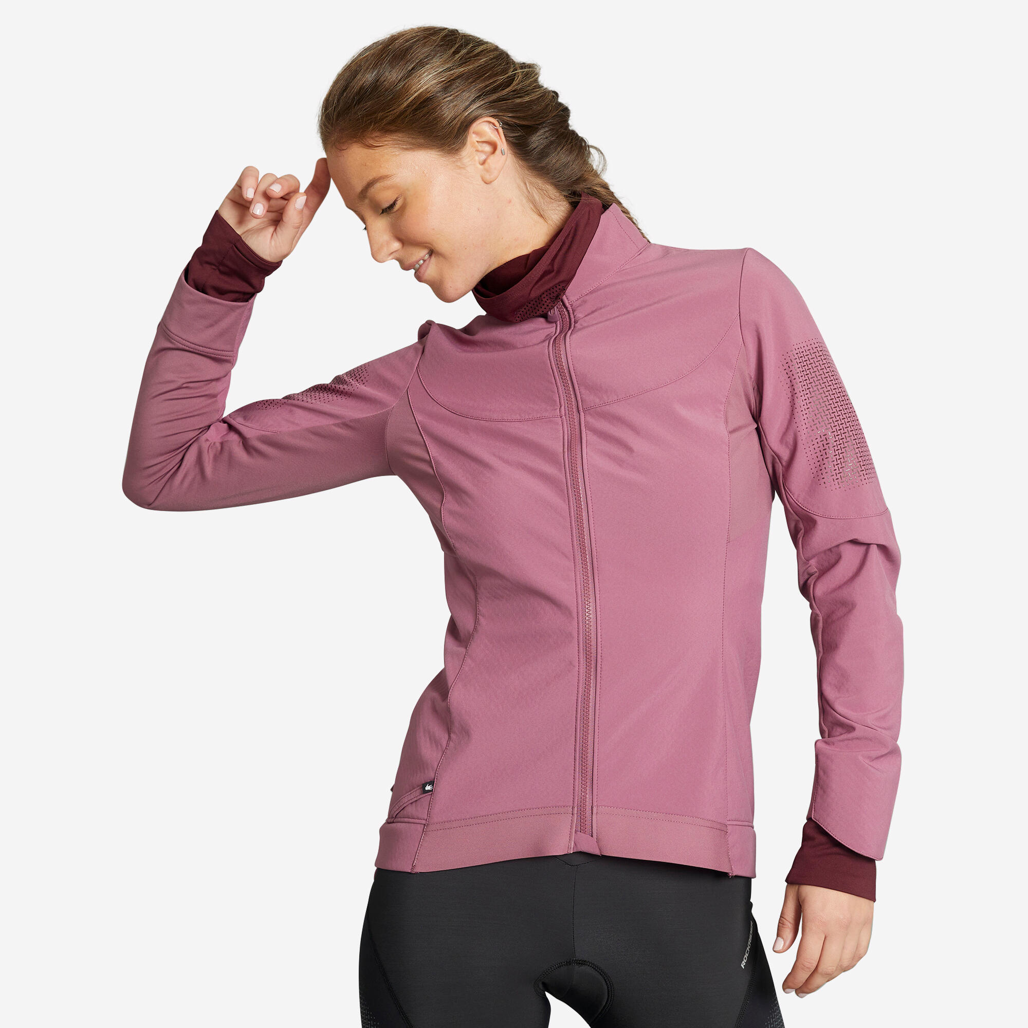 WOMEN'S PINK WINTER MOUNTAIN BIKE JACKET