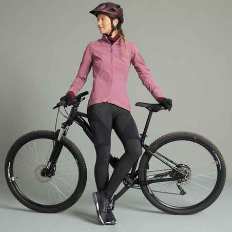 Žieminės ilgos moteriškos kalnų dviratininko kelnės, juodos