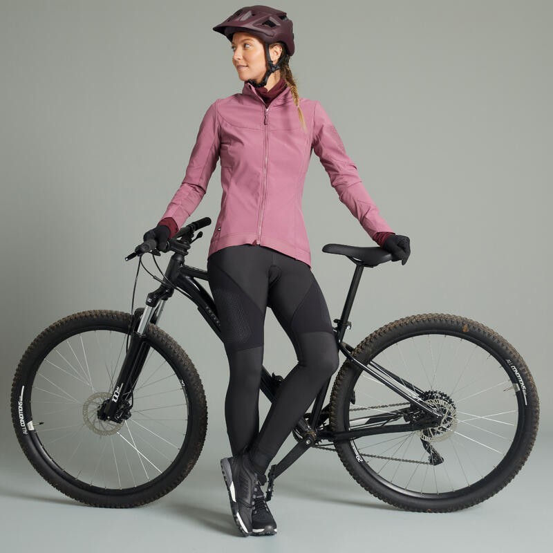 Geacă ciclism MTB iarnă Roz Damă