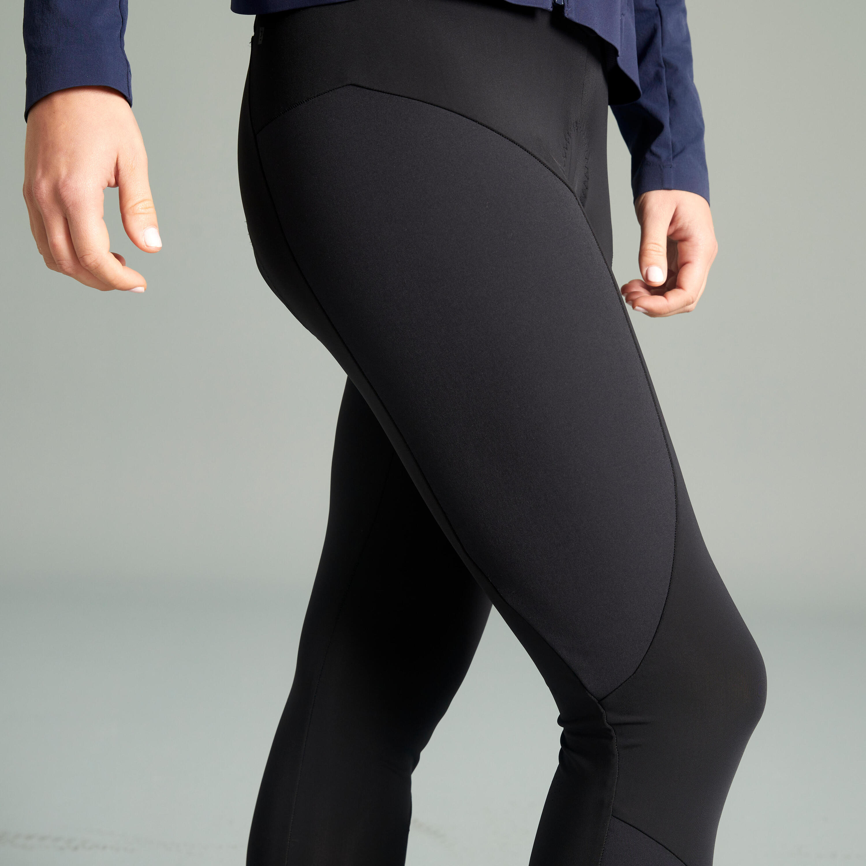Women's MTB Cropped Tights / Leggings Explore 500 - Black 7/9
